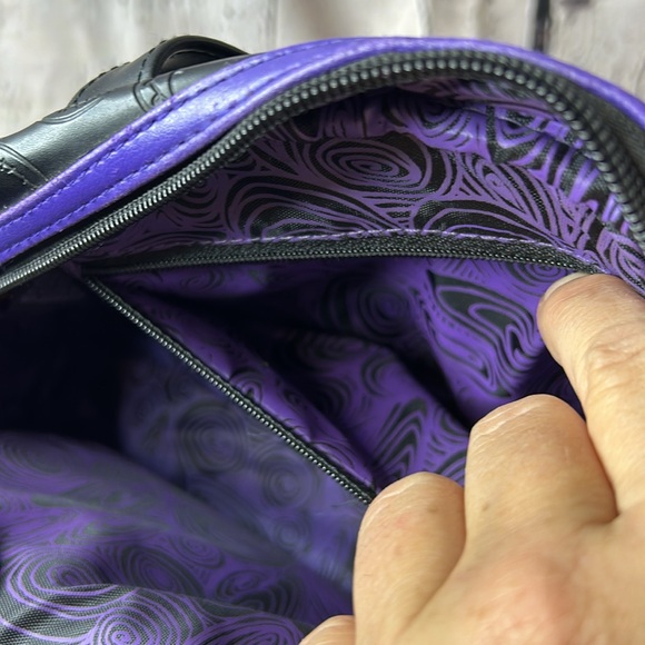 Night Before Christmas black purse w/ purple lining. In great condition,no flaws - Picture 6 of 10